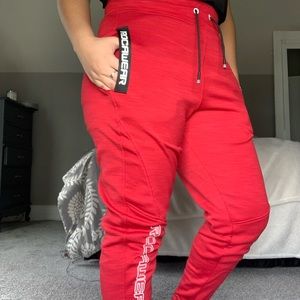 Red joggers